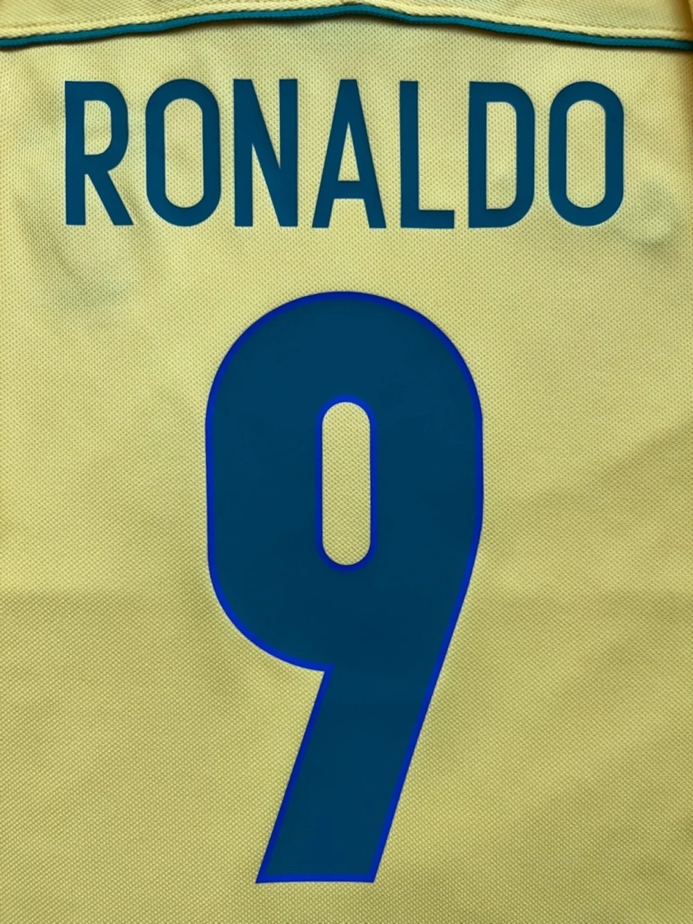 Nike Yellow and Green Ronaldo No. 9 Men's Soccer Jersey